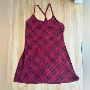 Outdoor Voices Red Plaid Exercise Dress